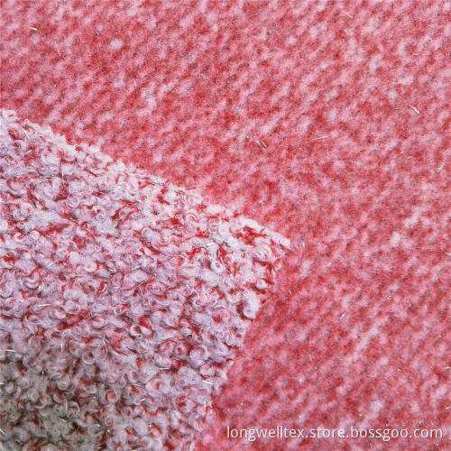 Soft Touch Colorful Polyester Waffle Weave Boucle Fabric